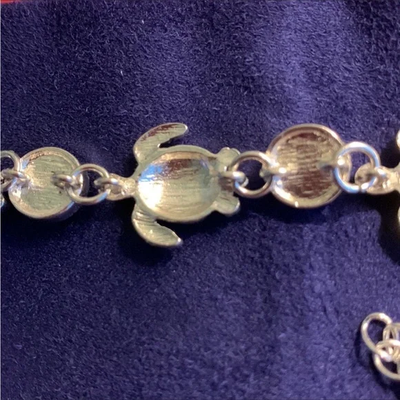 silver 🐢 turtles & green Agate stone - Picture 5 of 7